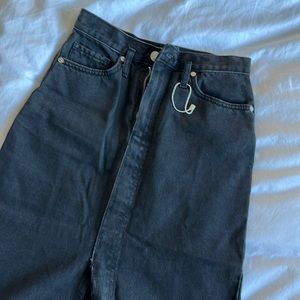 Mango denim midi skirt